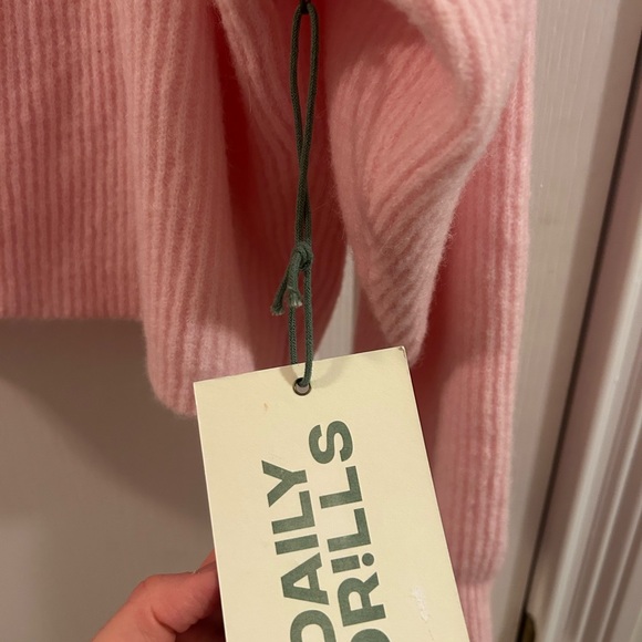 Daily Drills Single Button Pink Sweater - Picture 3 of 5